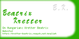 beatrix kretter business card